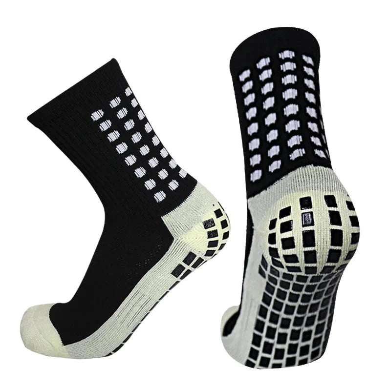 3 Pair Sport Socks Anti Slip W/ Grip Soccer Men Football Basketball Sock Premium Anti Spier