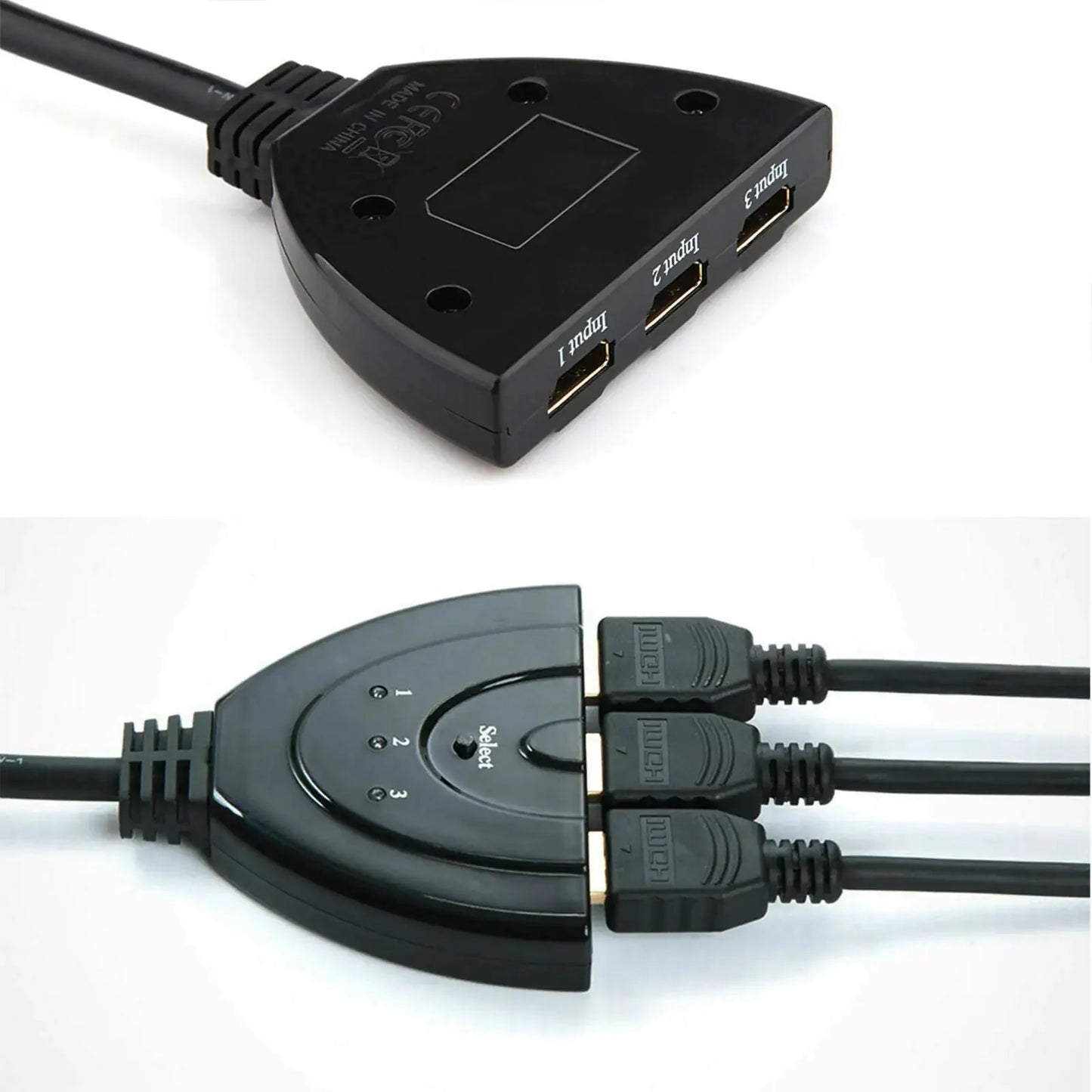 3 Port HDMI Splitter Cable 1080/4K Switch Switcher HUB Adapter for HDTV PS4 Xbox Anti Spier