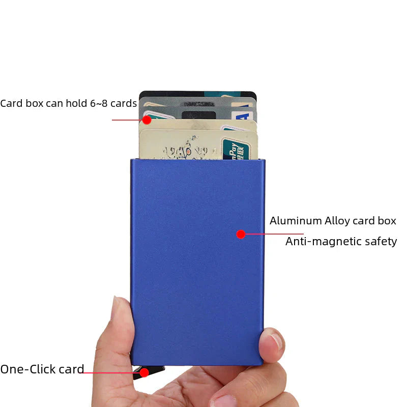 Anti-Magnetic Aluminum RFID Card Holder Wallet Anti Spier