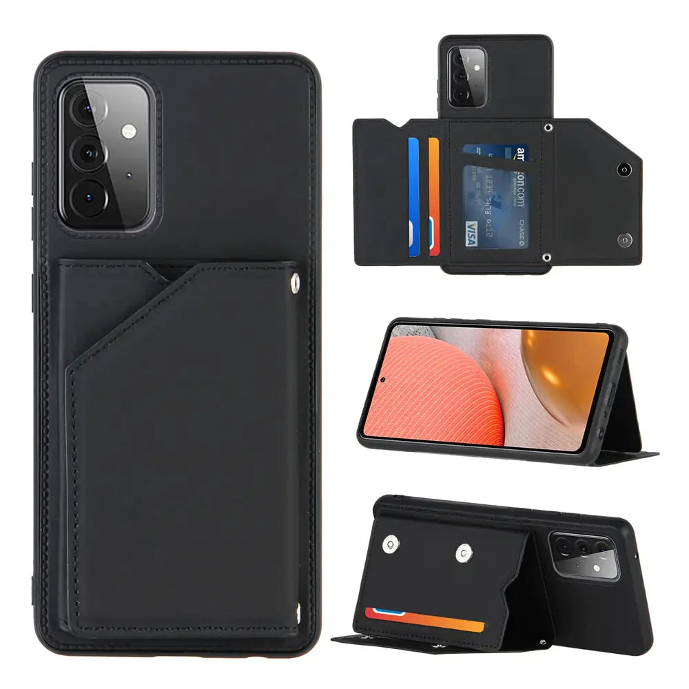PU Leather Wallet Case For Samsung Anti Spier