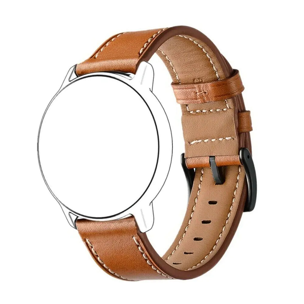 18mm 20mm 22mm Classic Genuine Leather Watch Band Strap Quick Release Wristband - Anti Spier 