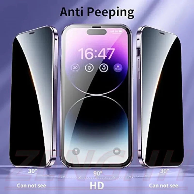 Double Glass Anti-Peep Case iphone Anti Spier