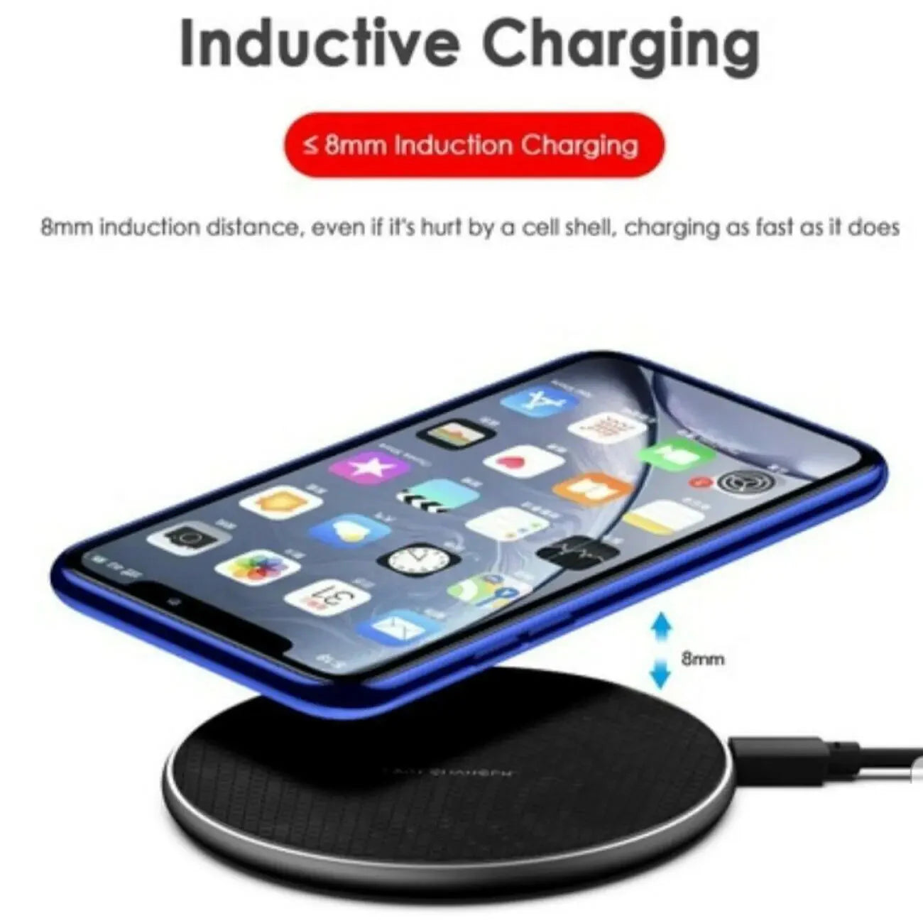 20W Wireless Charger Fast Charge Pad For Samsung iPhone XS Max X XR 12 13 Pro Anti Spier