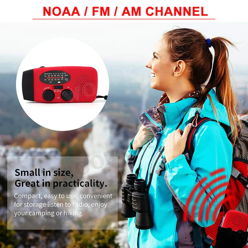 Versatile Emergency Radio with Powerful Flashlight Anti Spier