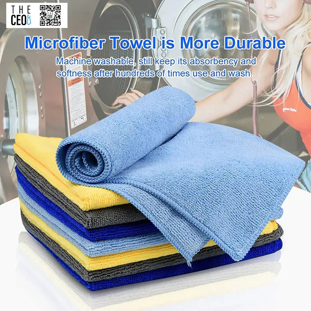 THE CEO Multipurpose Microfiber Cleaning Cloth - 8 Pack Anti Spier