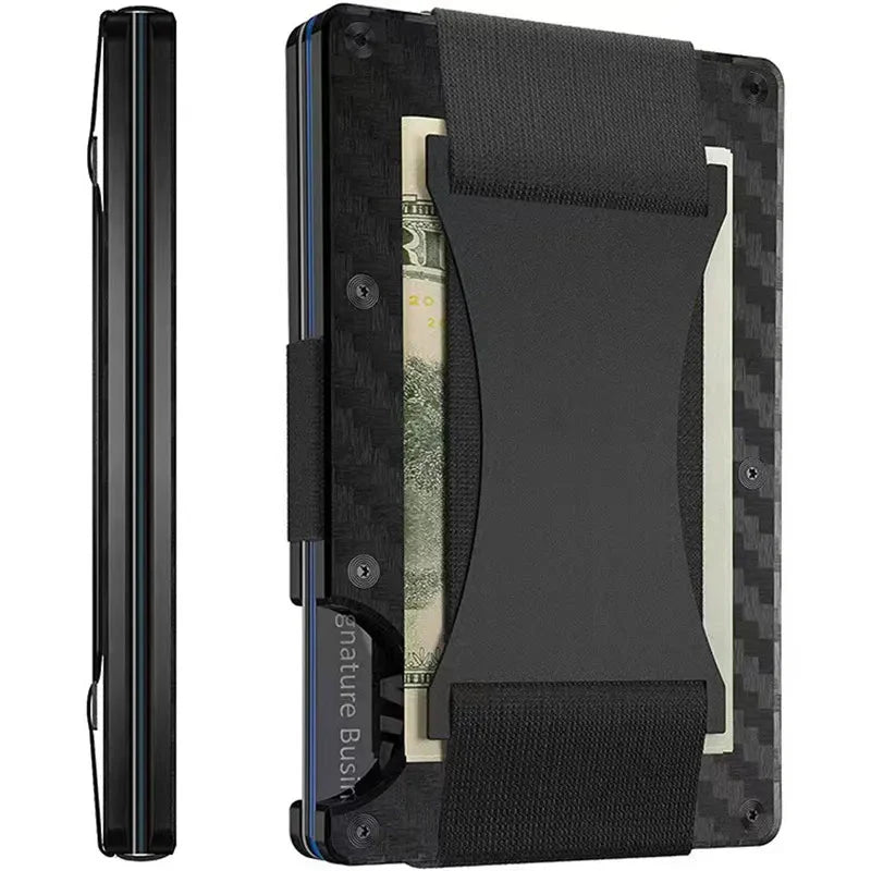New Metal Card Bag Carbon Fiber Wallet Wallet RFID Anti-theft Swiping Blocking Technology Anti Spier