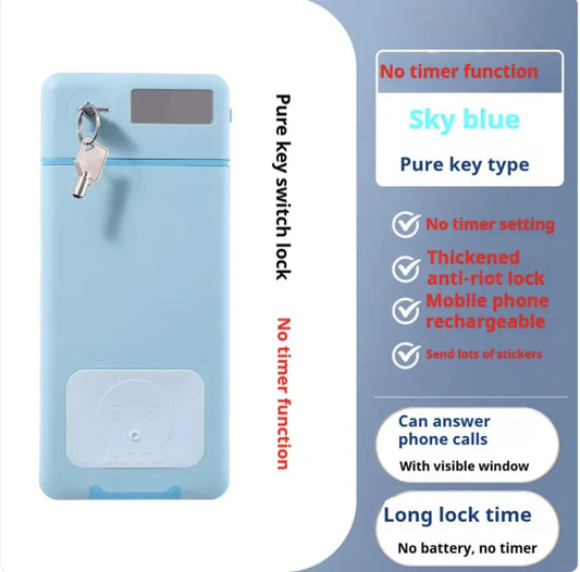 Enhanced Mobile Phone Lock Box with Timer – Self-Discipline Tool for Focus and Internet Control Anti Spier