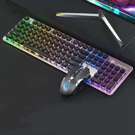 USB Wired Luminous Gaming Keyboard – Ideal for Home & Office Use Anti Spier