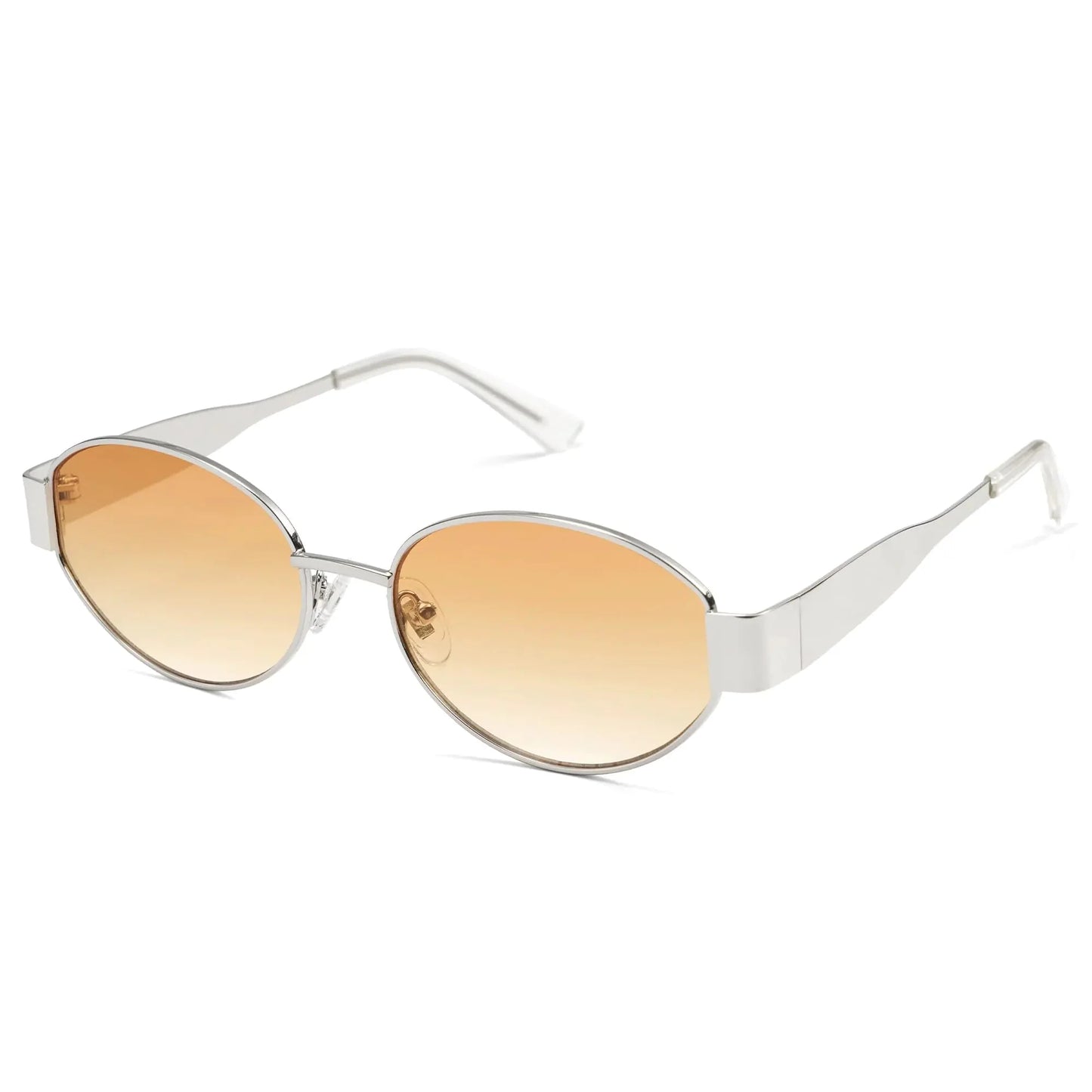 SOJOS Retro Oval Sunglasses for Women Men Trendy Sun Glasses Classic Shades UV400 Protection SJ1217 Gold/Grey Anti Spier