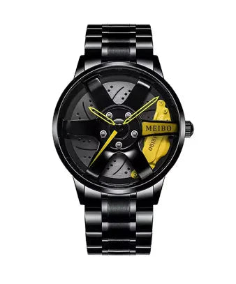 New Fashion Casual Car Wheel Hub Caliper Design Watches Men Anti Spier