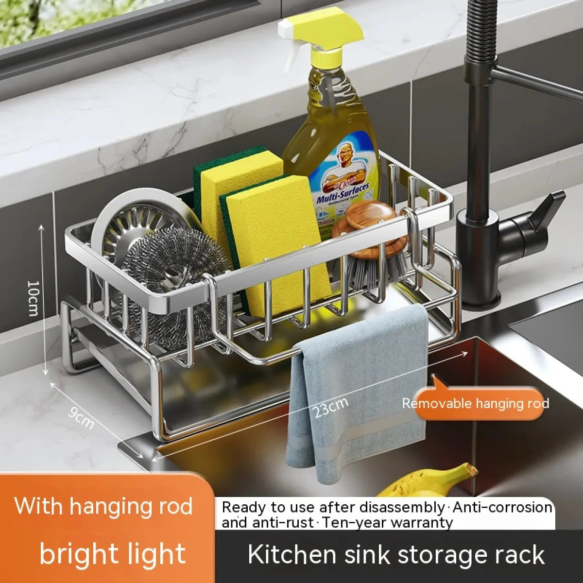 Multi-Functional Kitchen Sink Storage & Drainage Rack Anti Spier