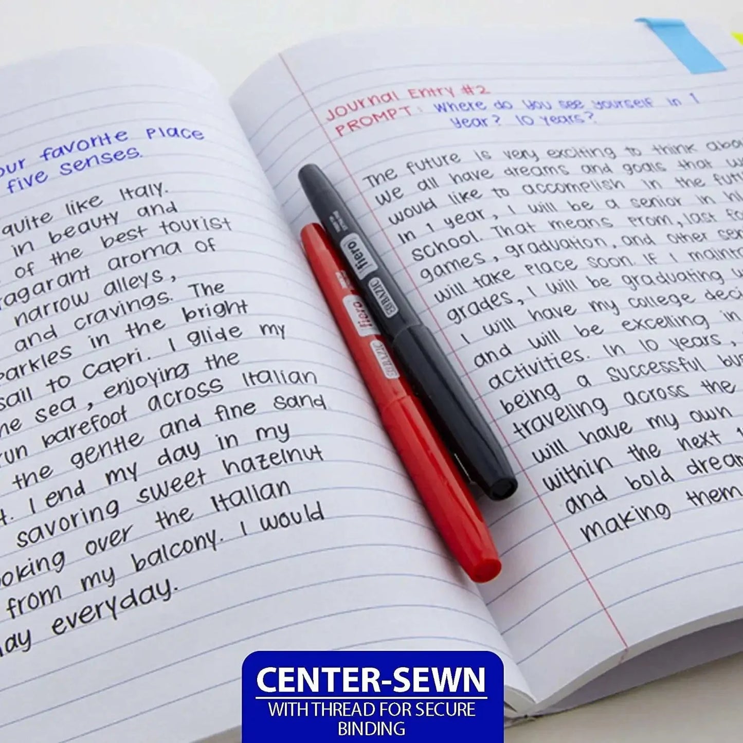 Composition Book Assorted Color Marble W/R 80 Ct. Anti Spier