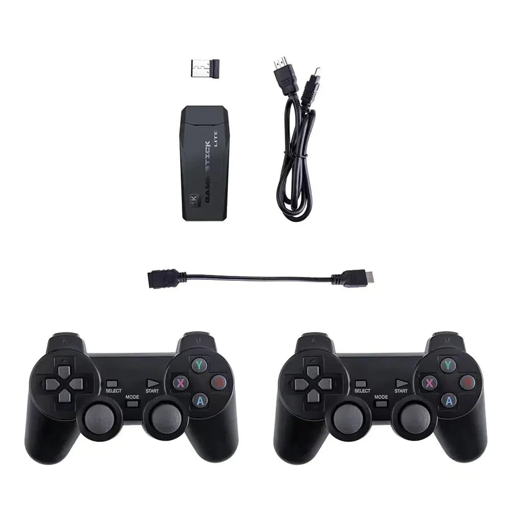 Ewwke M8 Video Game Console 2.4G Double Wireless Controller Game Stick 4K 10000 Games 64GB Retro Games Anti Spier