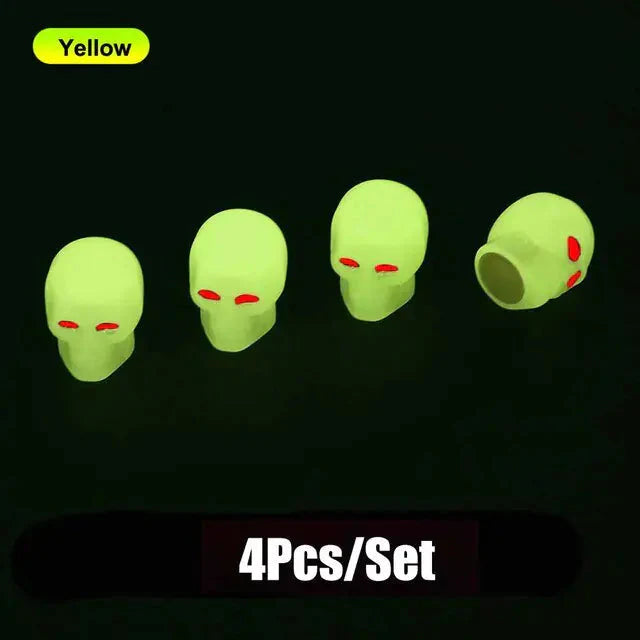 Glow in The Dark Tire Valve Caps Anti Spier