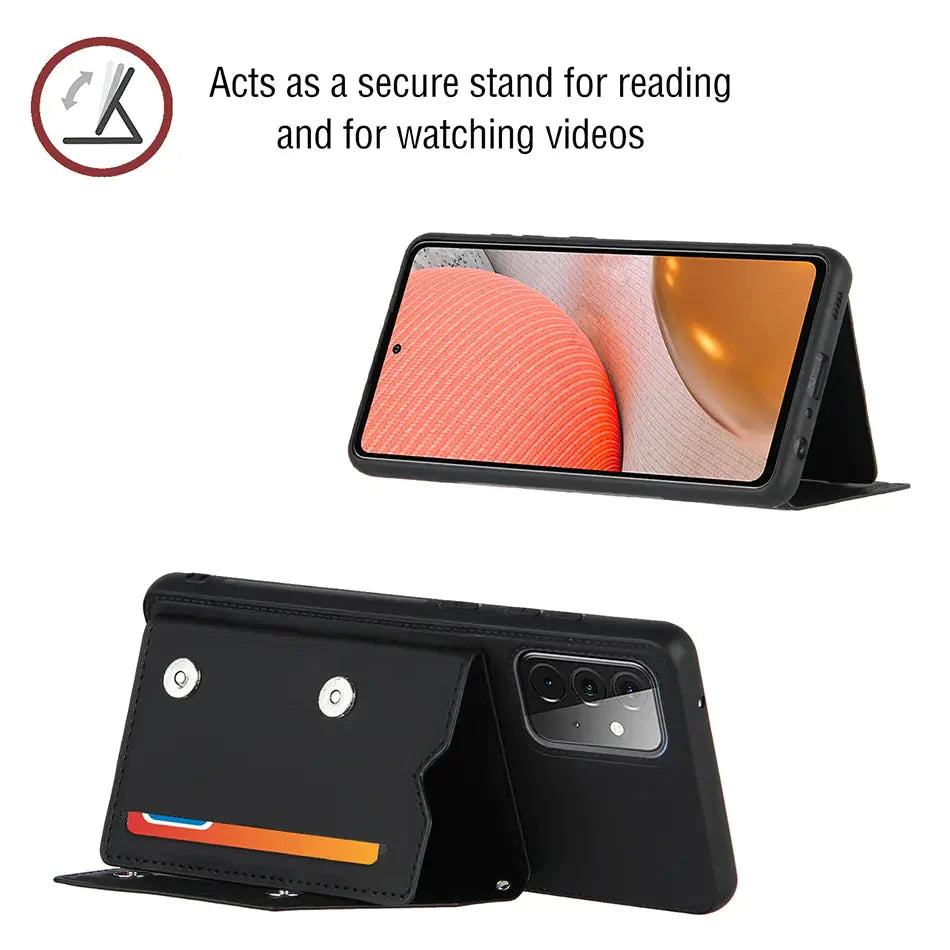 PU Leather Wallet Case For Samsung Anti Spier