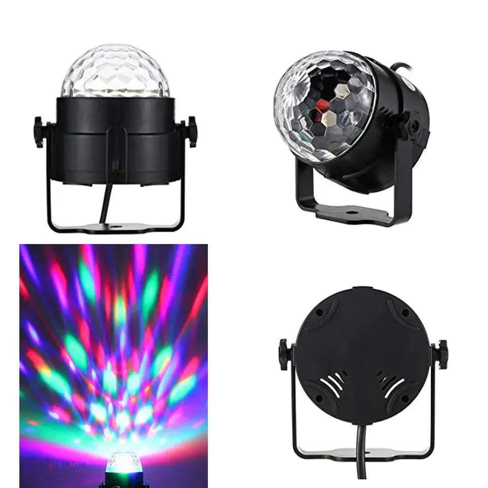 Disco Party Lights Strobe LED DJ Ball Sound Activated Bulb Dance Lamp Decoration Anti Spier