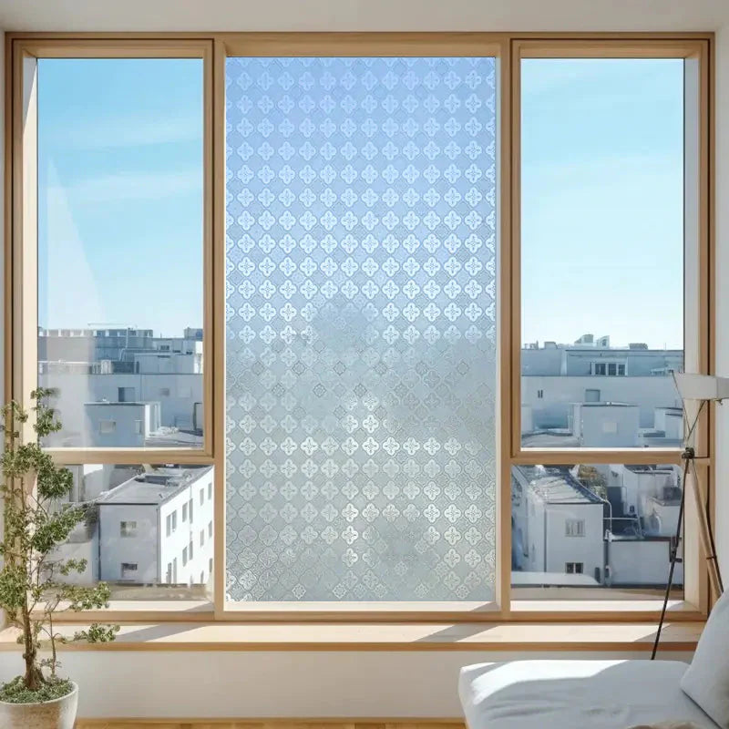 Static Cling Window Film - Frosted 3D Decorative Vinyl Anti Spier