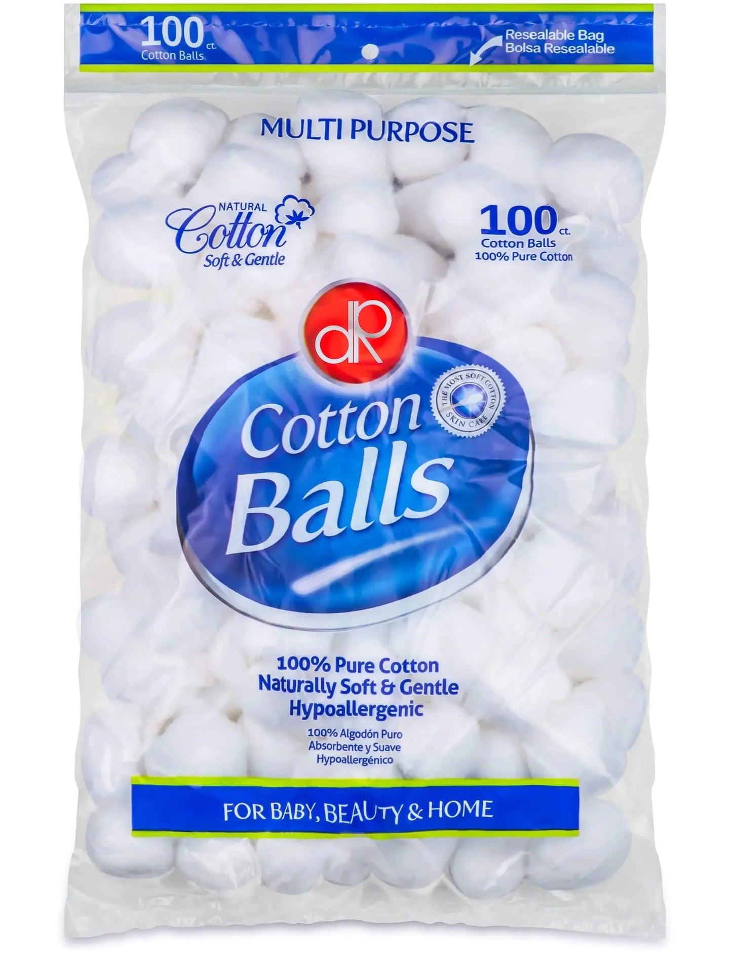 DecorRack 300 Small Cotton Balls for Make-Up, Nail Polish Removal, Pet Care, Applying Oil Lotion or Powder, Made from 100% Pure & Natural Cotton, Soft and Absorbent for Household Needs (300 Count) 300 Count Anti Spier