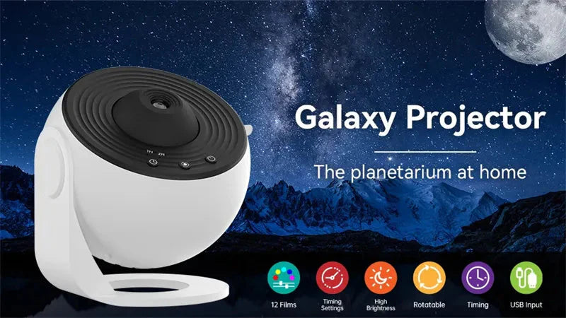 Night Light Galaxy Projector Starry Sky Projector 360 Rotate Planetarium Lamp For Kids Bedroom Valentines Day Gift Wedding Deco Anti Spier