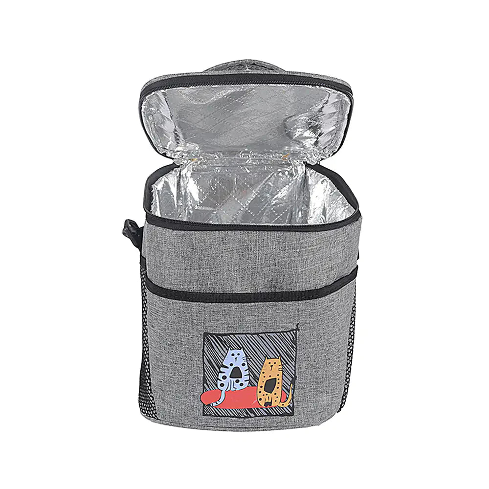 Biggdesign Cats Insulated Lunch Bag, Gray Anti Spier
