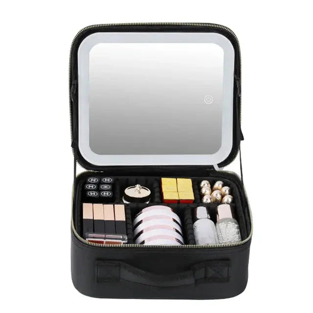 Smart LED Cosmetic Case with Mirror Anti Spier