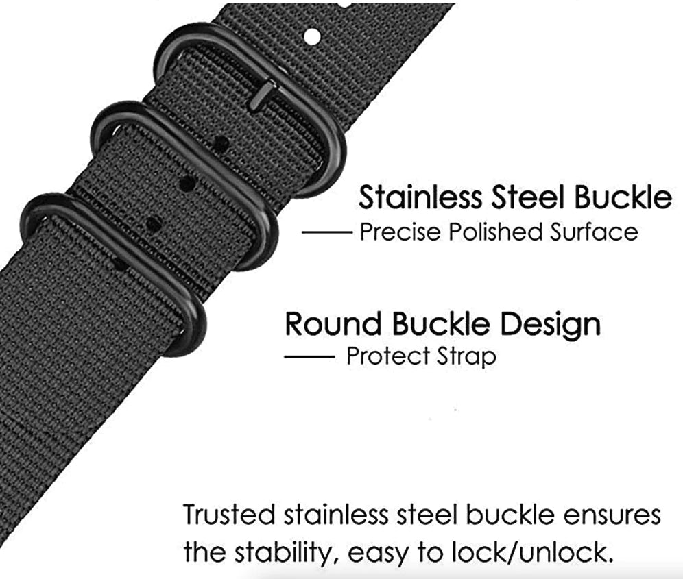 18mm 20mm 22mm Durable Military Woven Nylon Wrist Watch Band Quick Release Strap - Anti Spier 