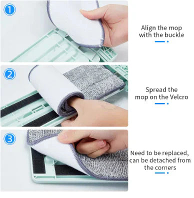 360 Hands-Free Microfiber Floor Mop Anti Spier