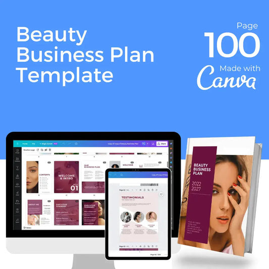 Downloadable Beauty Business Plan 100 Template Anti Spier