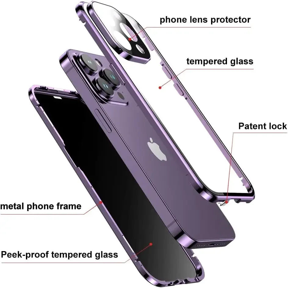 Double Glass Anti-Peep Case iphone Anti Spier