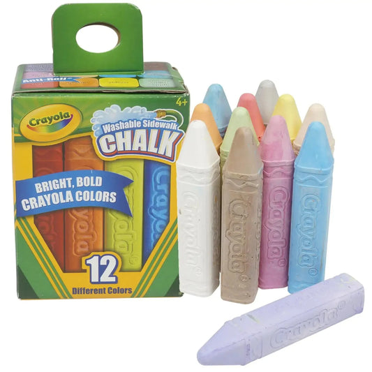 Anti-Roll Crayola Color Chalk - Assorted Color 12 Count Anti Spier