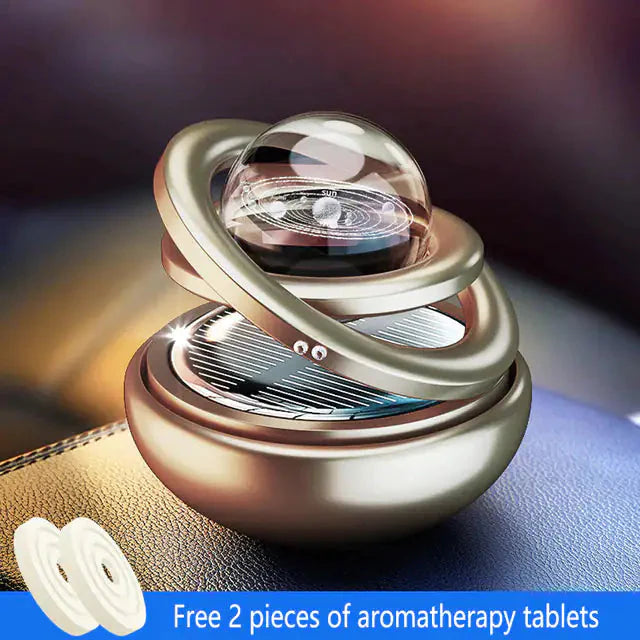 Solar Auto Rotating Ball Air Freshener Anti Spier