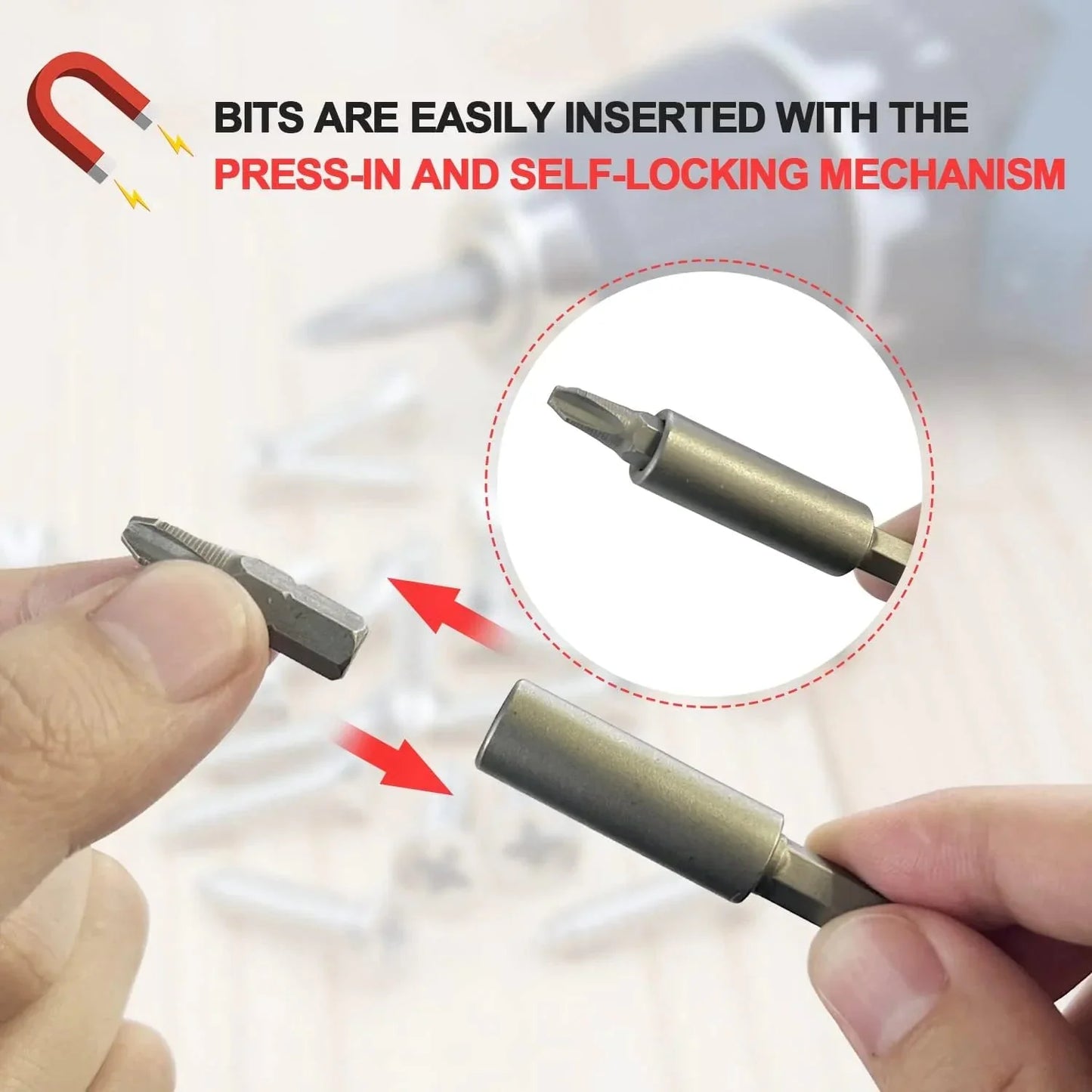 37 Piece Impact Screwdriver Bit Set Nut Driver Torx Phillips Tool Magnetic Drill Anti Spier