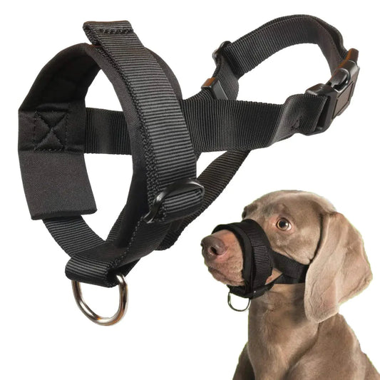 Dog Muzzle for Small Medium Large Dogs Anti Biting Barking Chewing with Soft Padding and Adjustable Loop Anti Spier