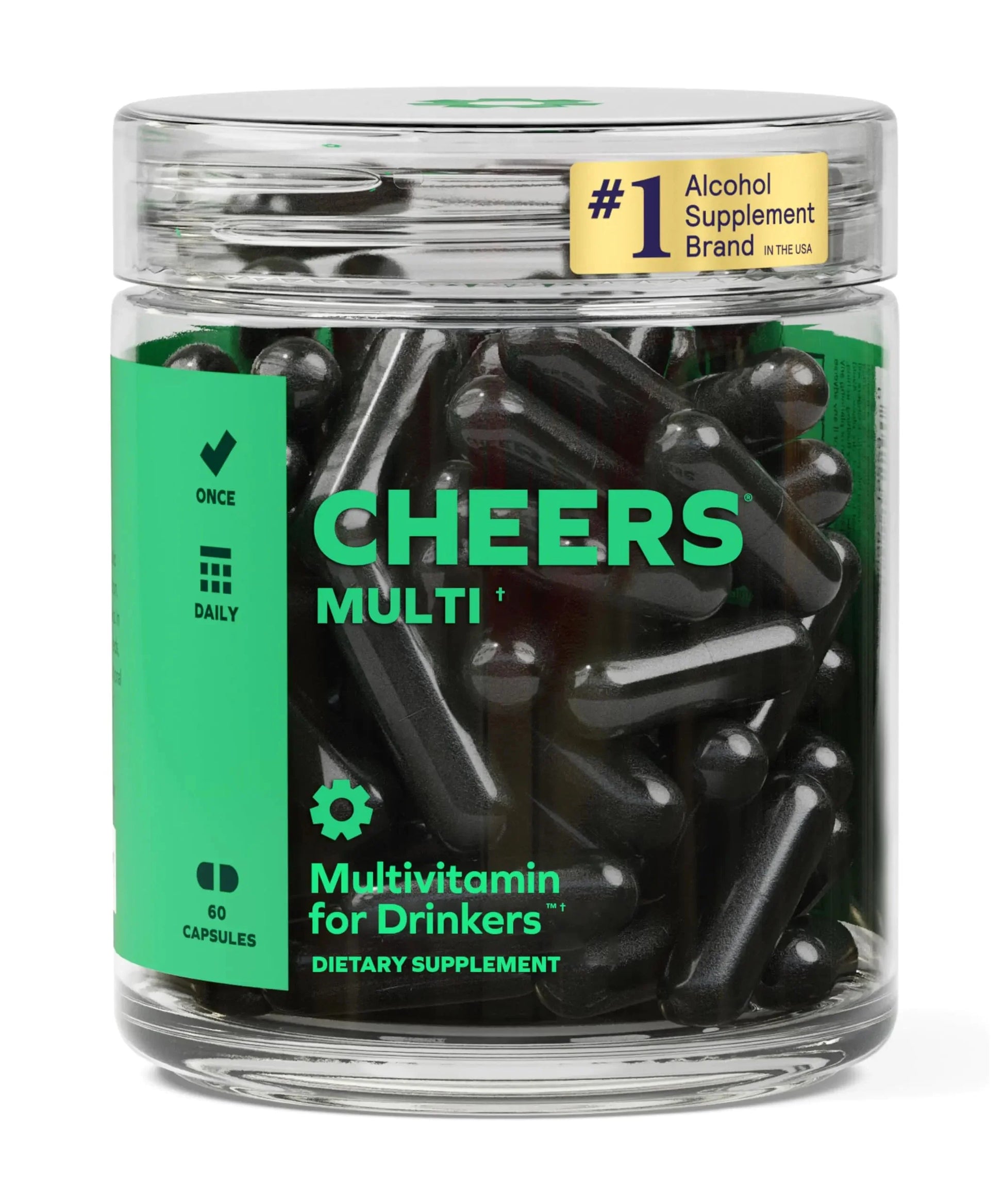 Cheers Multi | Multivitamin for Drinkers | Replenish Lost Vitamins from Drinking & Support Overall Health | 30 Doses | Choline Betaine Niacin B-Vitamins | Daily Multivitamin Supplement Anti Spier