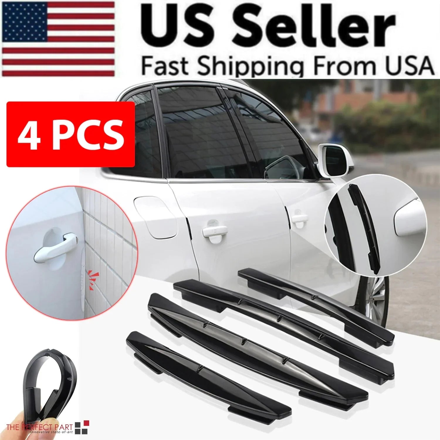 4x Anti-Collision Guard Strip Cover Car Accessories Door Edge Scratch Protector Anti Spier