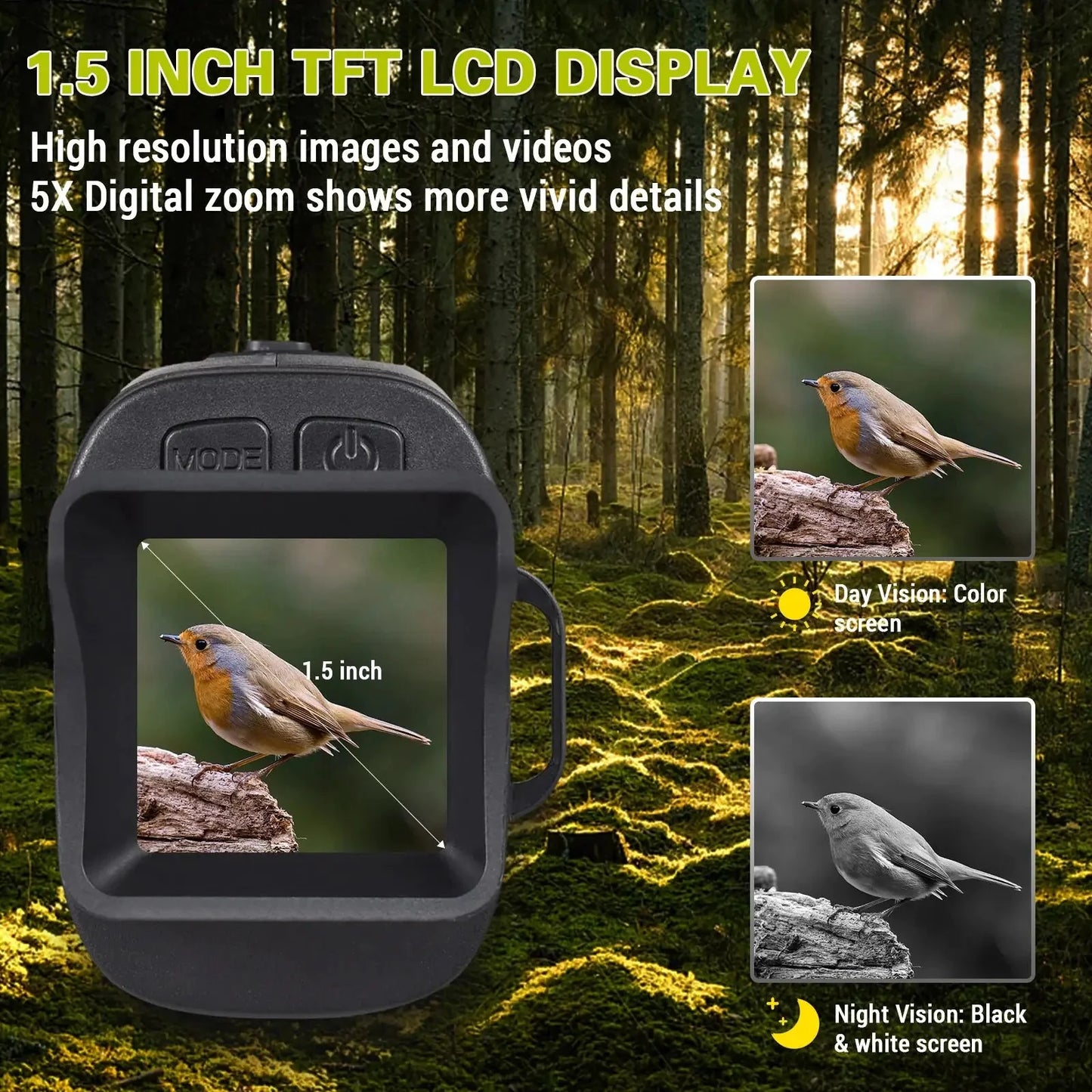 Digital Night Vision Monocular 24MP 1080P Anti Spier