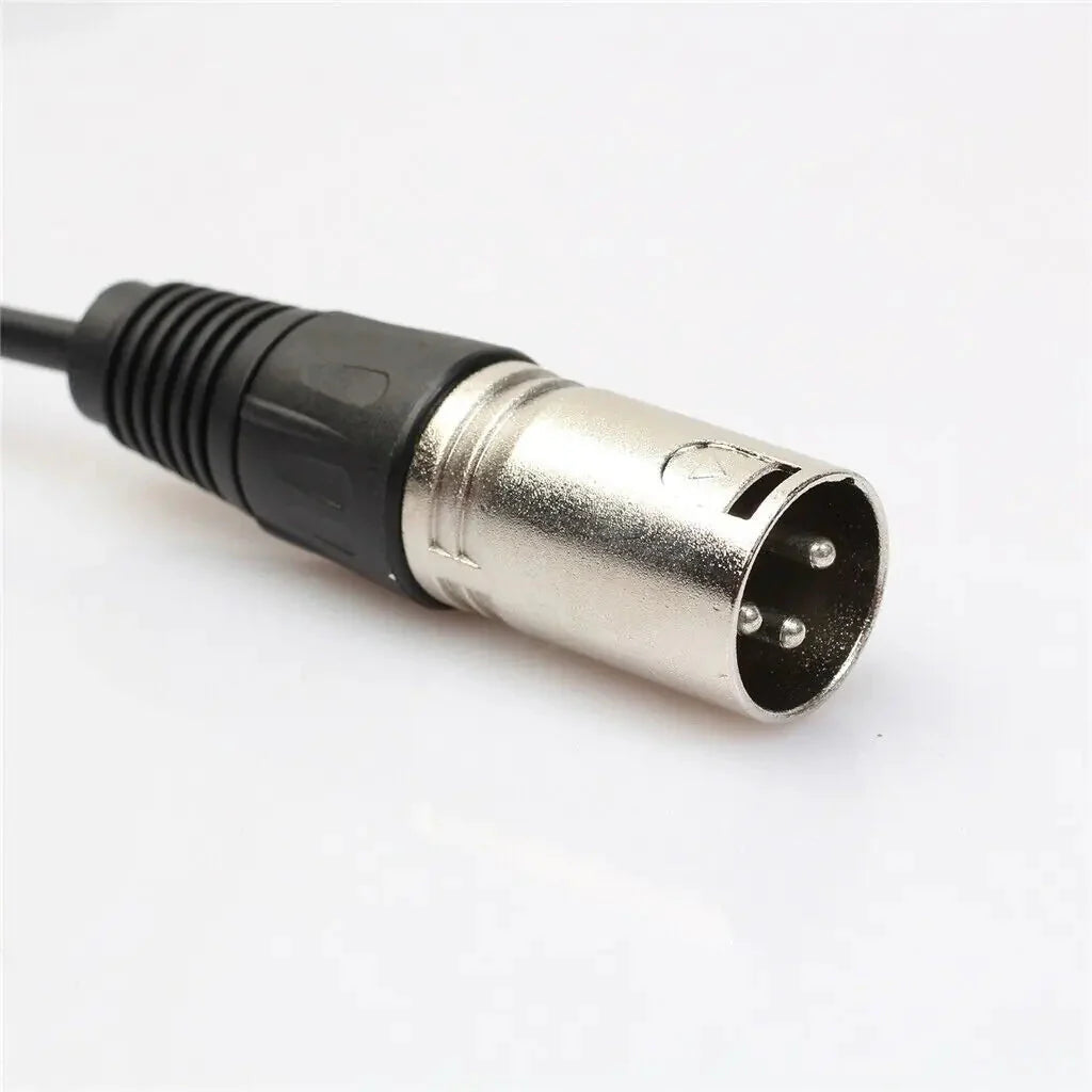 3Pin XLR Female Jack To Dual 2 Male Plug Y Splitter Cable Adapter Microphone USA Anti Spier