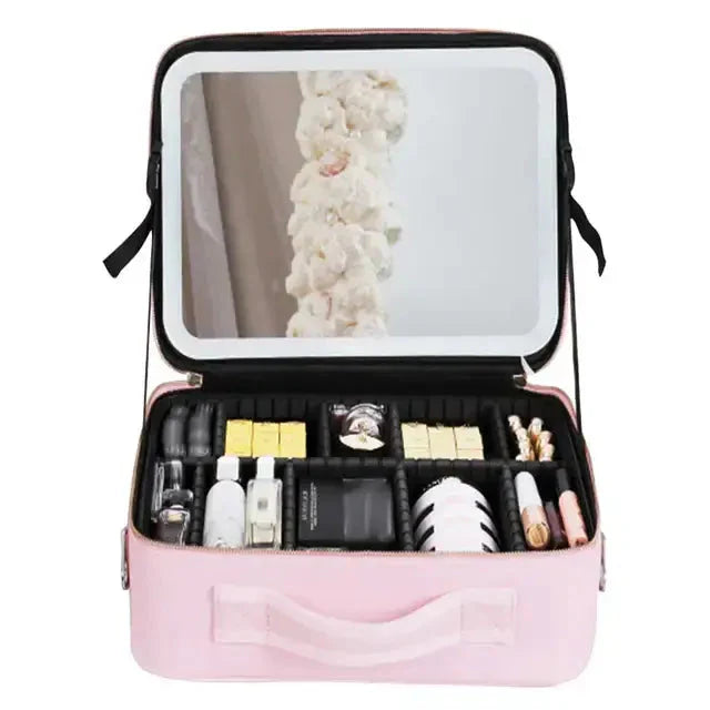 Smart LED Cosmetic Case with Mirror Anti Spier