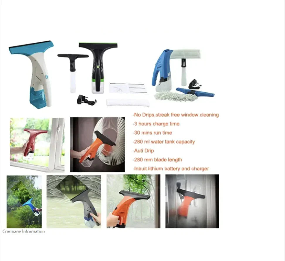 Electric Glass Washer & Window Cleaner Anti Spier