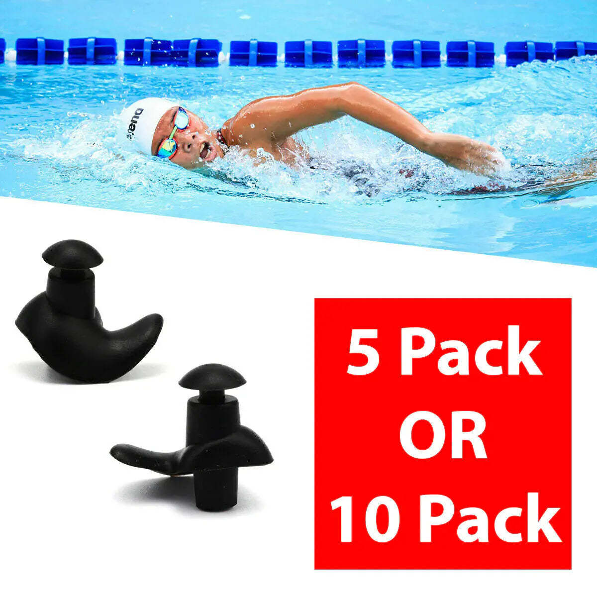 5/10 Pairs Soft Silicone Ear Plugs For Swimming Sleeping Anti Snore Reusable USA Anti Spier