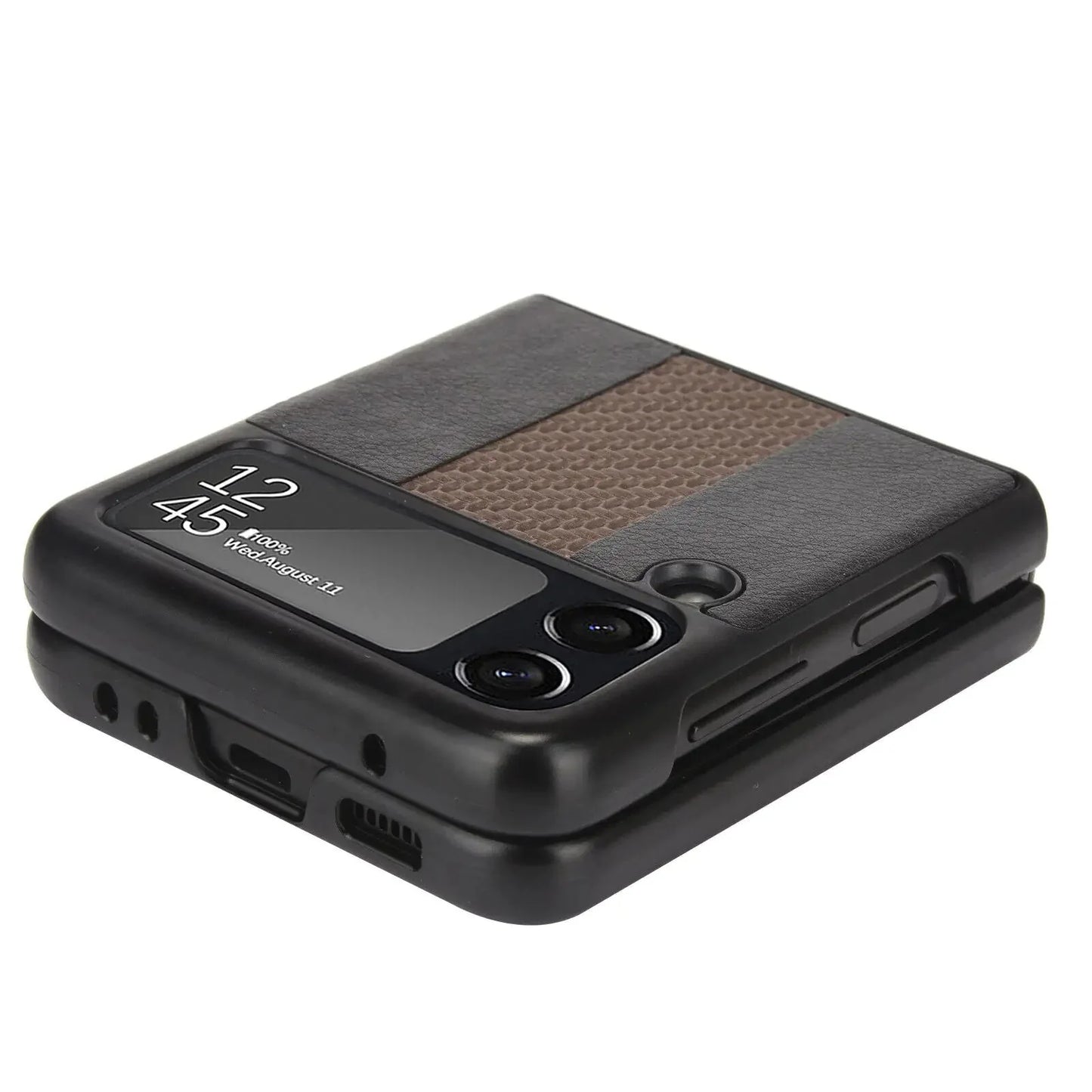 For Samsung Galaxy Z Flip 3 5G Slim Folding Leather Shockproof Phone Case Cover Anti Spier