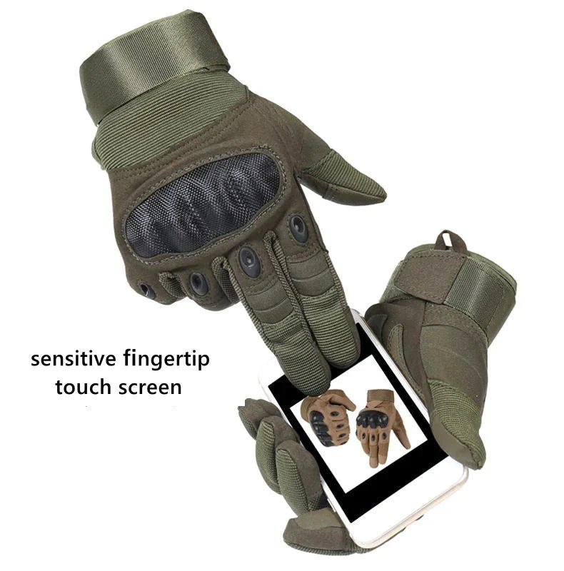 Tactical Motorcycle Motocross Full Finger Gloves Motorbike Riding Racing Mittens Anti Spier