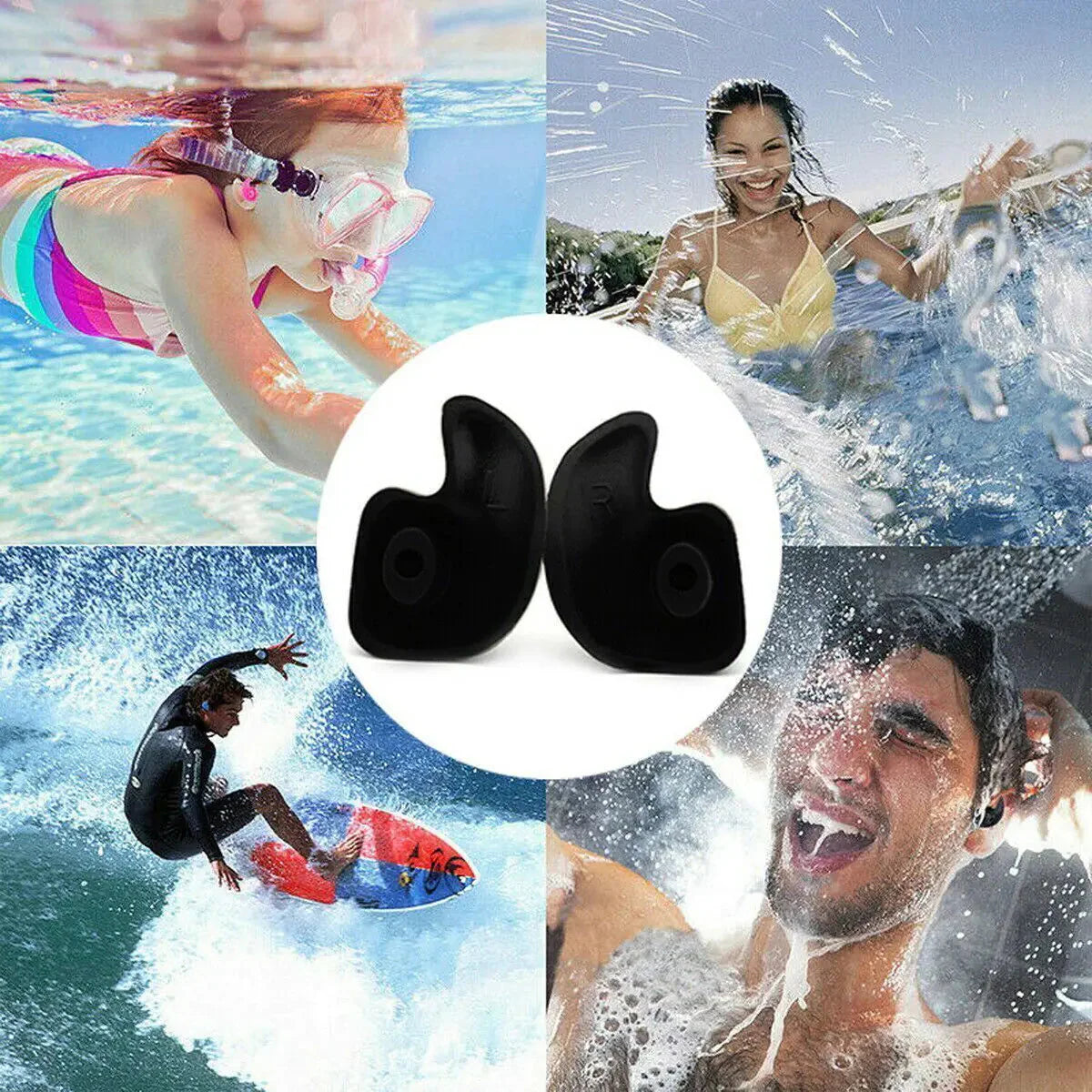 5/10 Pairs Soft Silicone Ear Plugs For Swimming Sleeping Anti Snore Reusable USA Anti Spier