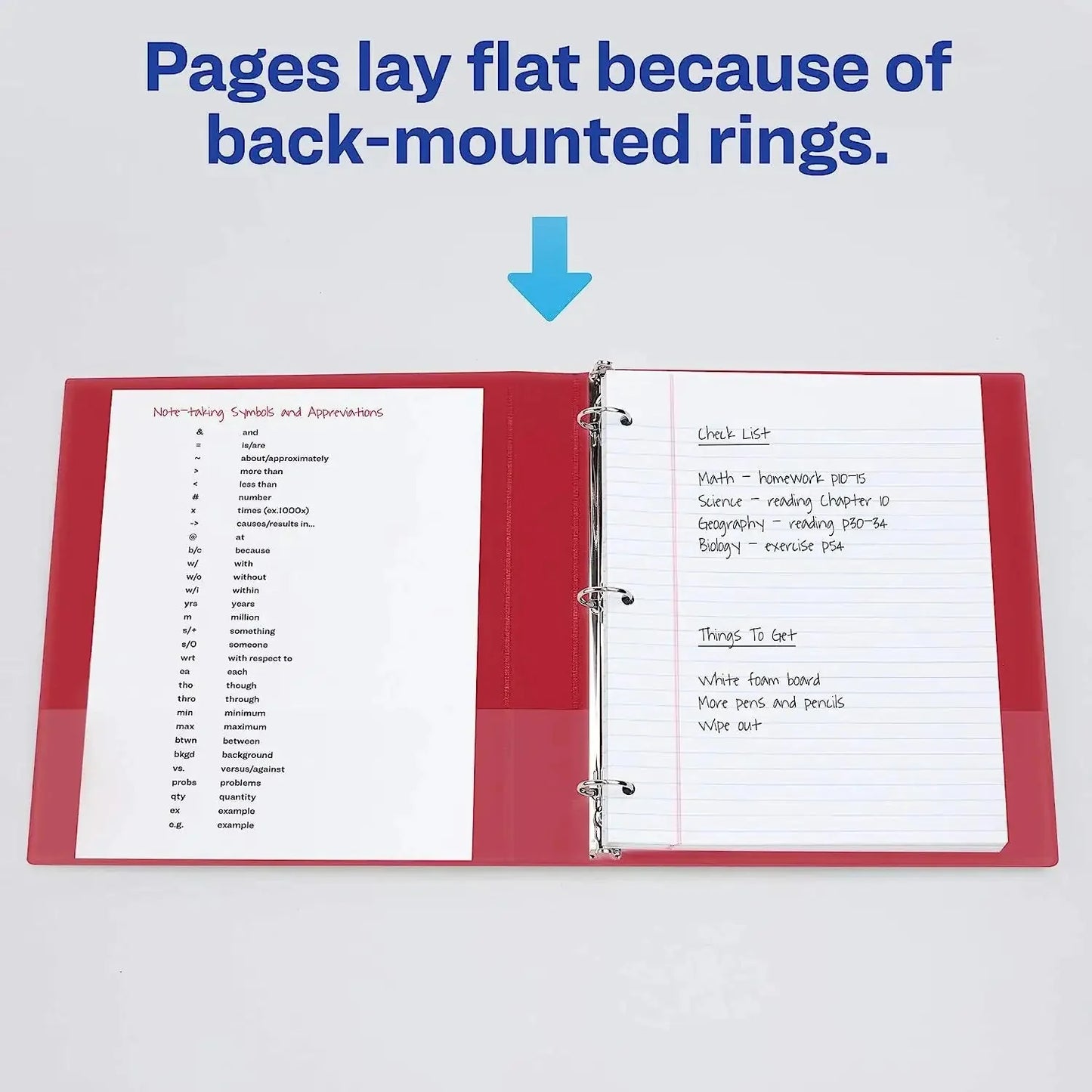 3 Ring Binder- 1" - Red Anti Spier