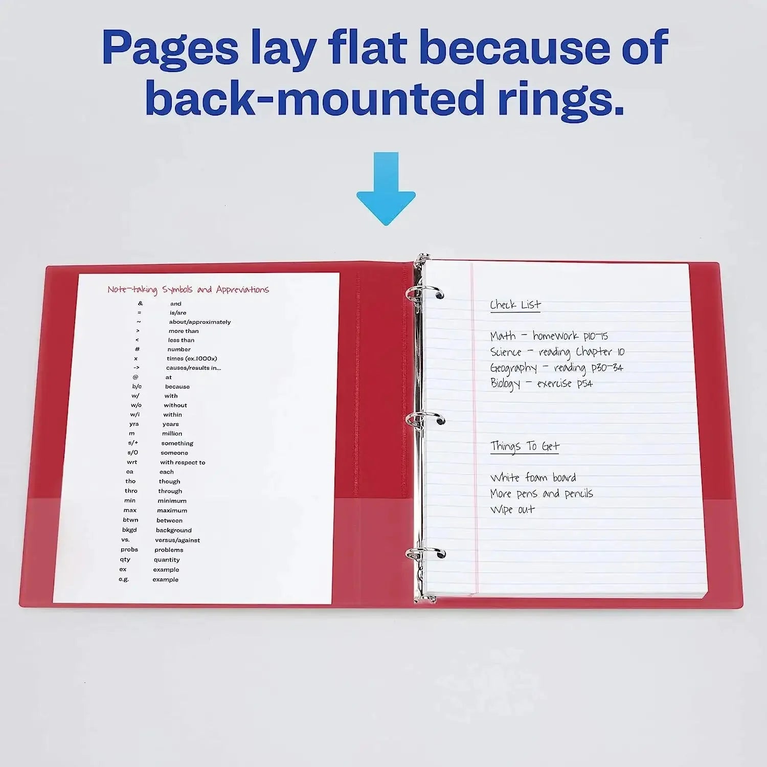 3 Ring Binder- 1" - Red Anti Spier