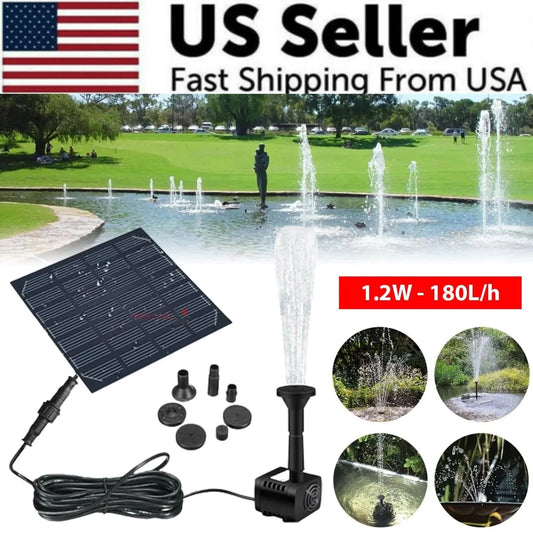 Solar Power Fountain Submersible Floating Water Pump Bird Bath Pond Garden Pool Anti Spier