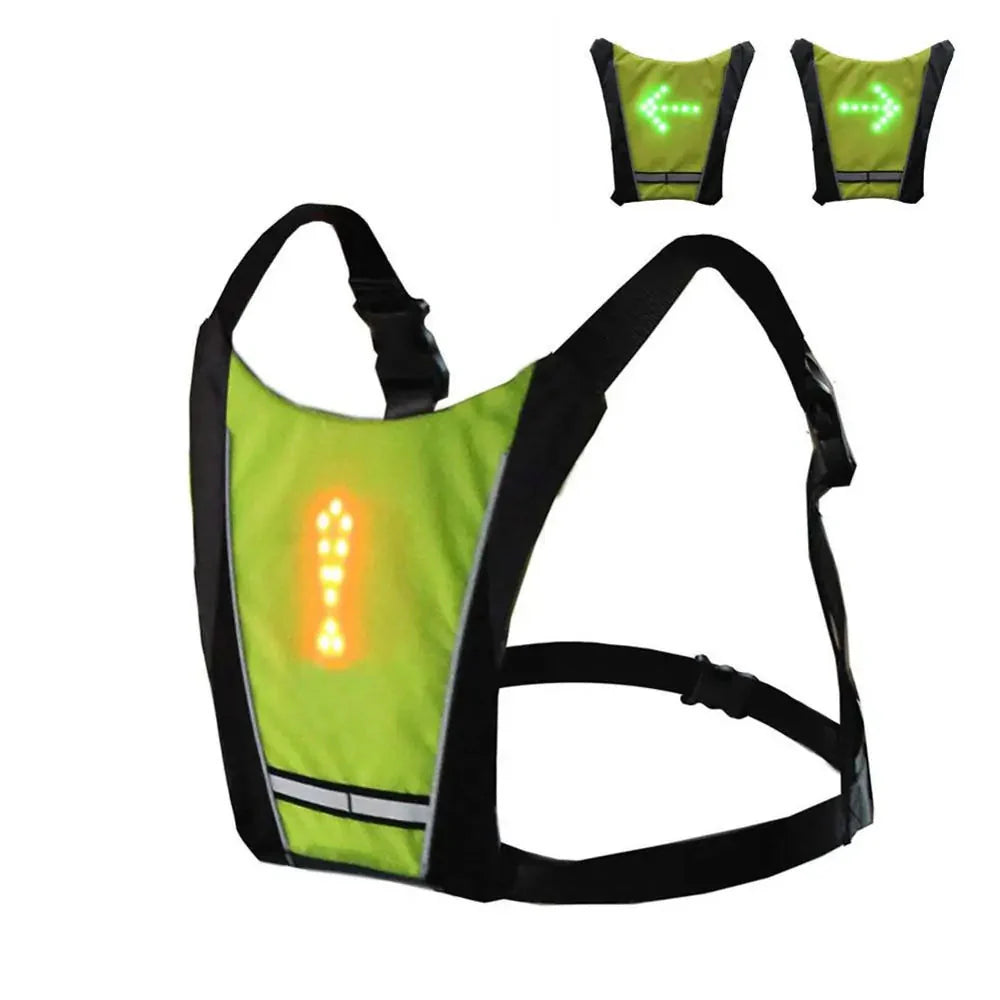 LED Cycling Safety Vest with Bag Anti Spier