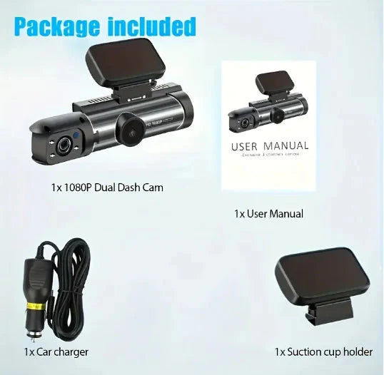 360° Dual Lens Car Dash Cam Anti Spier