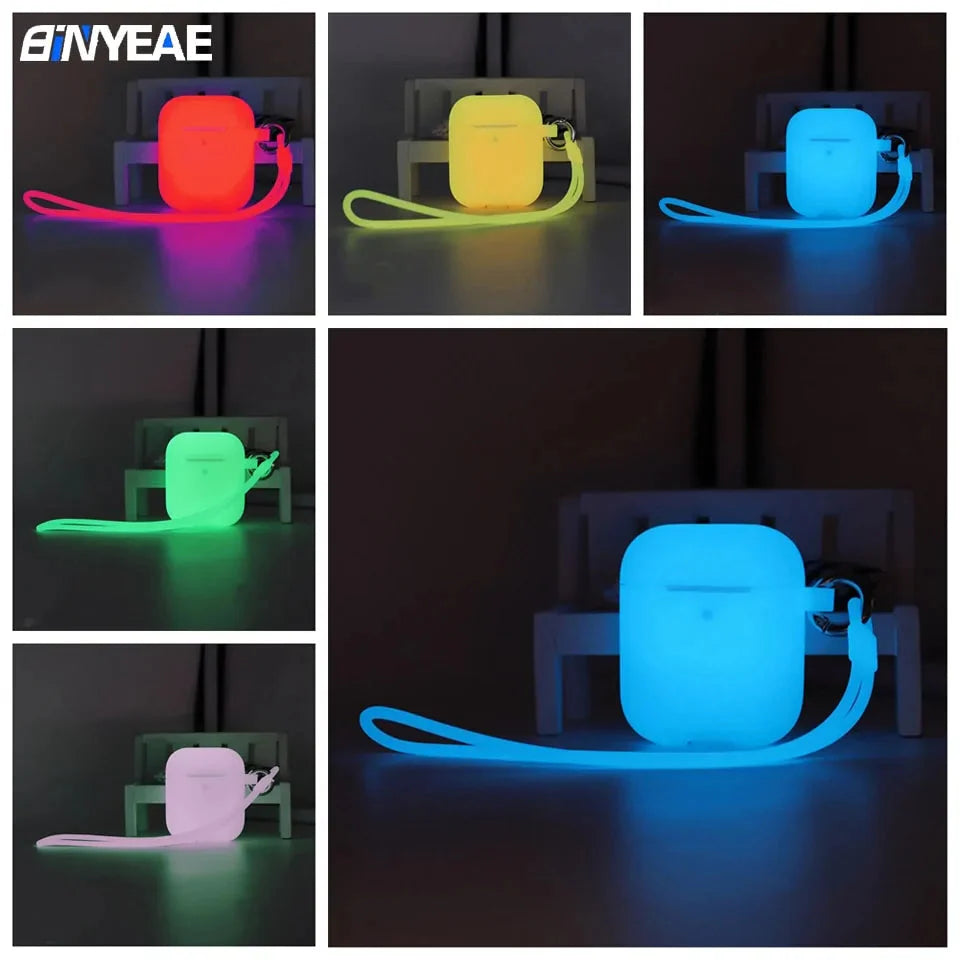 Glow-in-the-Dark Silicone Case for Apple AirPods Pro: Shockproof Protection Anti Spier