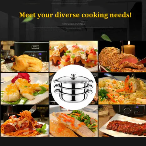 Three-Layer Multi-Purpose Soup Steamer Anti Spier